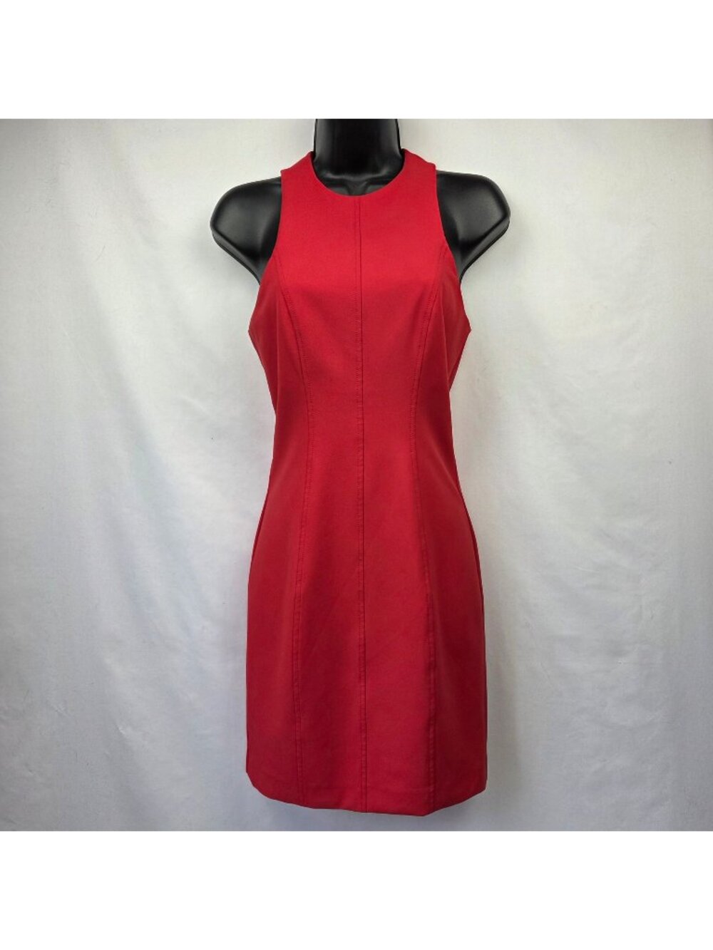 T Alexander Wang Sleeveless Bodycon Halter Mini Dress Cherry Red Size 4